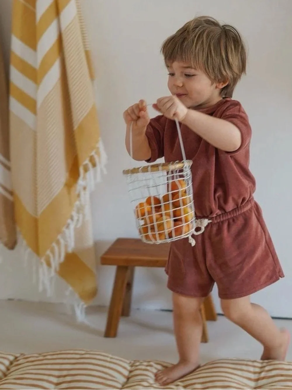 Organic Zoo Earth Kids Two-Piece Terry Set (boxy t-shirt  + rope shorts) 2-3y